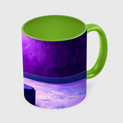 Кружка цветная Шайба в фиолетовом