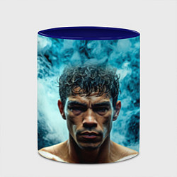 Кружка 3D Артуро Гатти в дыму, цвет: 3D-белый + синий — фото 2