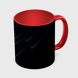 Кружка цветная Color blue black