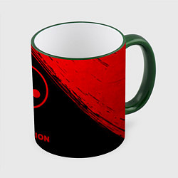 Кружка 3D Evangelion - red gradient, цвет: 3D-зеленый кант