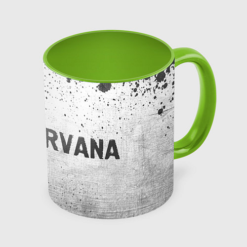 Кружка цветная Nirvana - white gradient по-горизонтали / 3D-Белый + светло-зеленый – фото 1