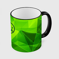 Кружка 3D Nirvana green poly, цвет: 3D-черный кант