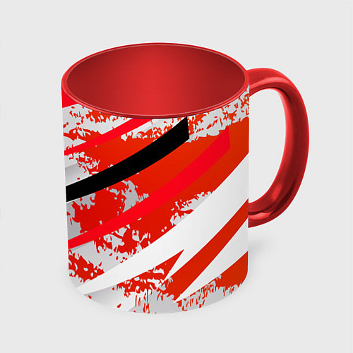 Кружка цветная Color white red / 3D-Белый + красный – фото 1