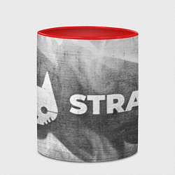 Кружка 3D Stray - grey gradient по-горизонтали, цвет: 3D-белый + красный — фото 2
