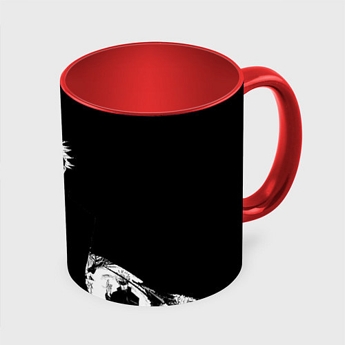 Кружка цветная Сатору годжо битва / 3D-Белый + красный – фото 1