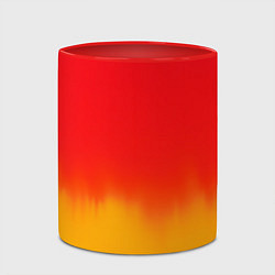 Кружка 3D Абстракция с красным и желтым, цвет: 3D-белый + красный — фото 2