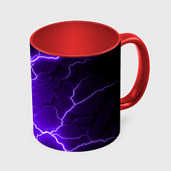Кружка 3D Color purple black, цвет: 3D-белый + красный