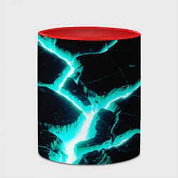 Кружка 3D Color light blue black, цвет: 3D-белый + красный — фото 2