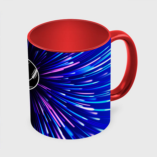 Кружка цветная Porto neon energy / 3D-Белый + красный – фото 1