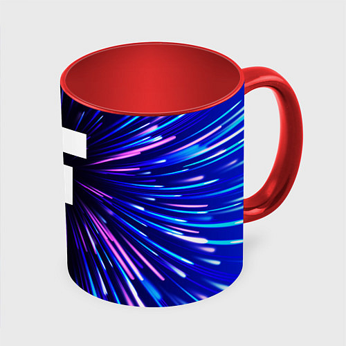 Кружка цветная Minecraft neon energy / 3D-Белый + красный – фото 1