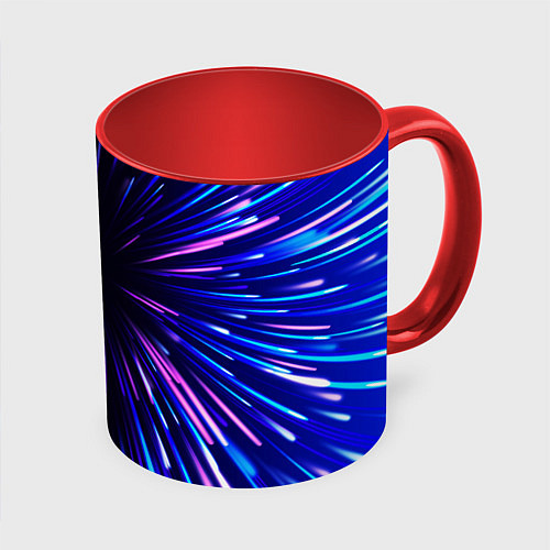 Кружка цветная Slipknot neon energy / 3D-Белый + красный – фото 1