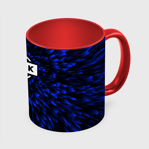 Кружка цветная Blackpink blue energy / 3D-Белый + красный – фото 1