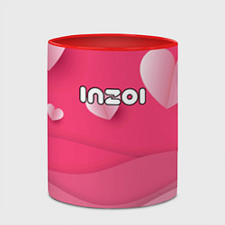 Кружка 3D Inzoi розовые сердечки, цвет: 3D-белый + красный — фото 2