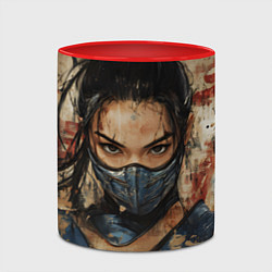 Кружка 3D Китана в китайском стиле, цвет: 3D-белый + красный — фото 2