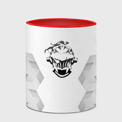 Кружка 3D Goblin Slayer white poly, цвет: 3D-белый + красный — фото 2