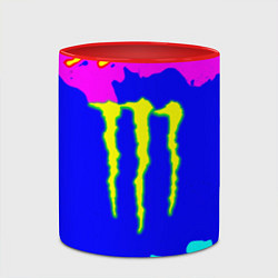 Кружка 3D Monster energy краски цветные, цвет: 3D-белый + красный — фото 2