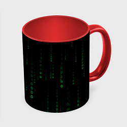 Кружка 3D Color black green, цвет: 3D-белый + красный