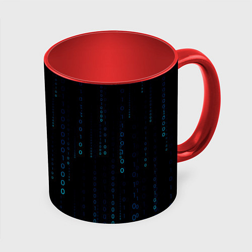 Кружка цветная Color black blue / 3D-Белый + красный – фото 1