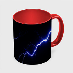 Кружка 3D Lightning blue, цвет: 3D-белый + красный
