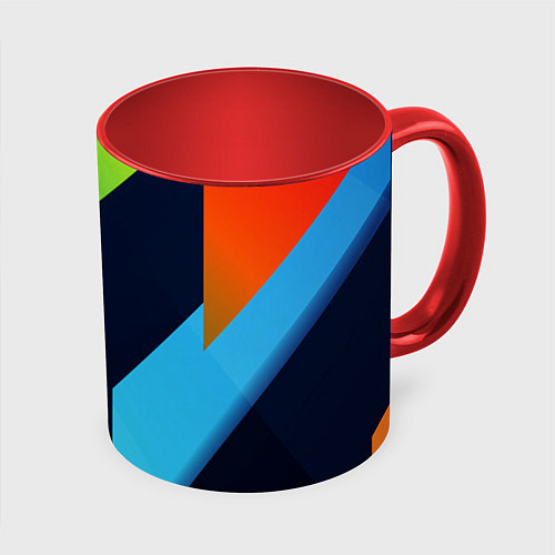 Кружка цветная Multicolored / 3D-Белый + красный – фото 1