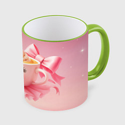 Кружка цветная Балерина капучино розовый