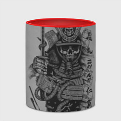 Кружка 3D Мертвый самурай призрак, цвет: 3D-белый + красный — фото 2