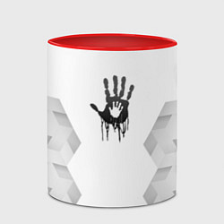 Кружка 3D Death Stranding white poly, цвет: 3D-белый + красный — фото 2