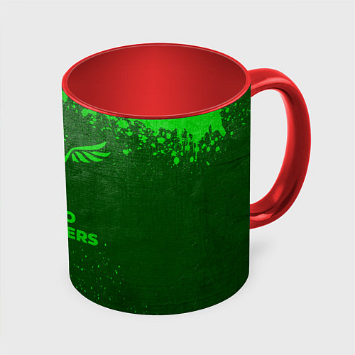 Кружка цветная Tokyo Revengers - green gradient / 3D-Белый + красный – фото 1