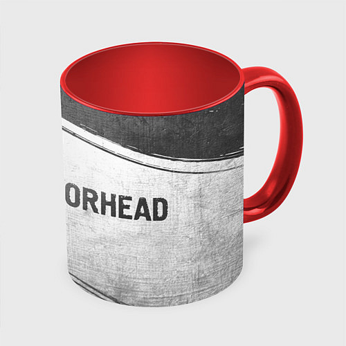 Кружка цветная Motorhead - white gradient по-горизонтали / 3D-Белый + красный – фото 1