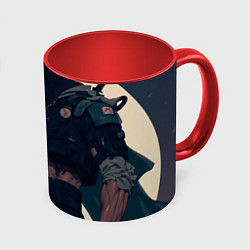 Кружка 3D Человек-волк, цвет: 3D-белый + красный