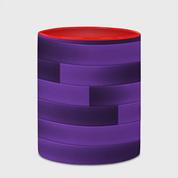 Кружка 3D Color purple square, цвет: 3D-белый + красный — фото 2