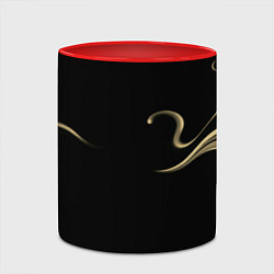 Кружка 3D Color yellow abstraction, цвет: 3D-белый + красный — фото 2