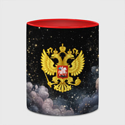 Кружка 3D Герб России на черном небе, цвет: 3D-белый + красный — фото 2