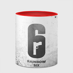 Кружка 3D Rainbow Six - white gradient, цвет: 3D-белый + красный — фото 2