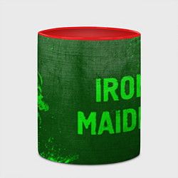 Кружка 3D Iron Maiden - green gradient по-горизонтали, цвет: 3D-белый + красный — фото 2
