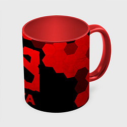 Кружка 3D Dota - red gradient, цвет: 3D-белый + красный