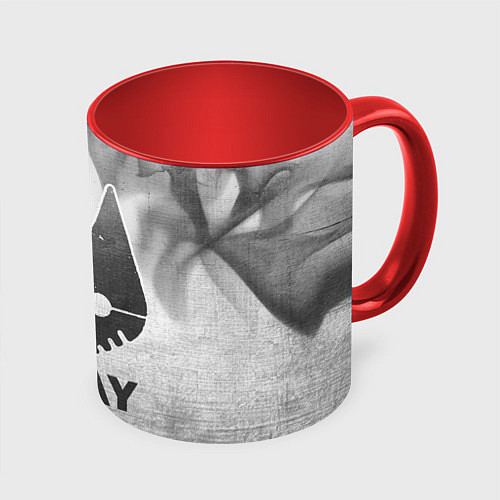 Кружка цветная Stray - white gradient / 3D-Белый + красный – фото 1