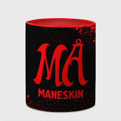 Кружка 3D Maneskin - red gradient, цвет: 3D-белый + красный — фото 2