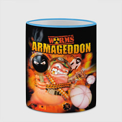Кружка 3D Worms - armageddon, цвет: 3D-небесно-голубой кант — фото 2