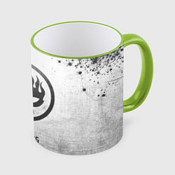 Кружка 3D The Offspring - white gradient, цвет: 3D-светло-зеленый кант