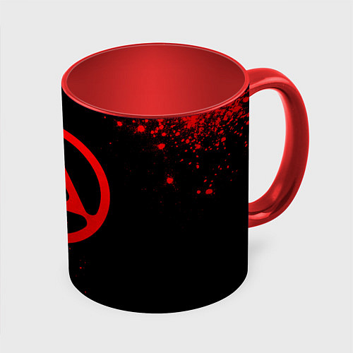 Кружка цветная Linkin Park 2024 - red gradient / 3D-Белый + красный – фото 1