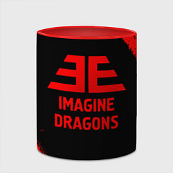 Кружка 3D Imagine Dragons - red gradient, цвет: 3D-белый + красный — фото 2