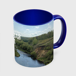 Кружка 3D Красивая Меча, цвет: 3D-белый + синий