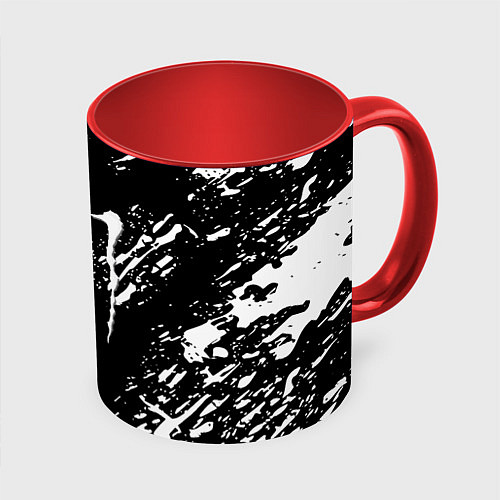 Кружка цветная Monster energy white splash / 3D-Белый + красный – фото 1