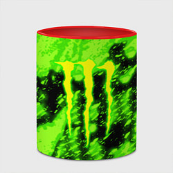 Кружка 3D Monster energy кислотное лого, цвет: 3D-белый + красный — фото 2