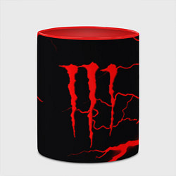 Кружка 3D Monster energy storm red, цвет: 3D-белый + красный — фото 2