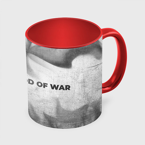 Кружка цветная God of War - white gradient по-горизонтали / 3D-Белый + красный – фото 1