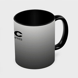 Кружка 3D Jac motors серый текстурный, цвет: 3D-белый + черный