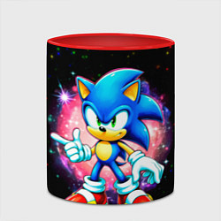 Кружка 3D Sonic in space, цвет: 3D-белый + красный — фото 2