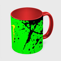 Кружка цветная Monster energy кислотные брызги